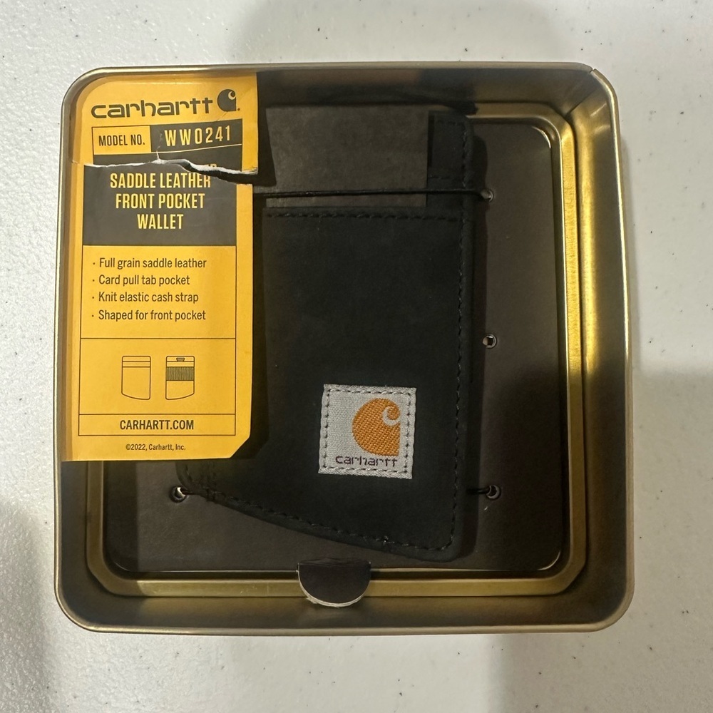 Carhartt Gold Metal Storage Tin